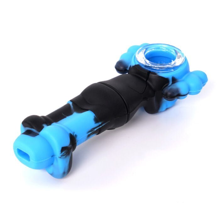 Blue Silicone Hand Pipe