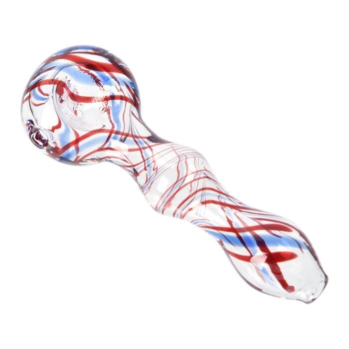 clear glass smoking pipe