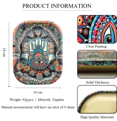 NEW-National-Pattern-Rolling-Tray-18-14-CM-Storage-Plate-Metal-Tray-Rolling-Machine-Tray-Square-1